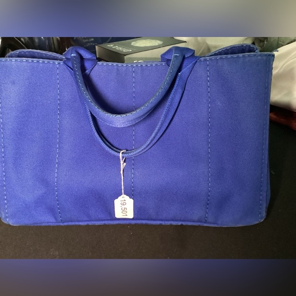 Authentic Cobalt Blue Prada Canapa With Guarantee Card - Picture 9 of 14